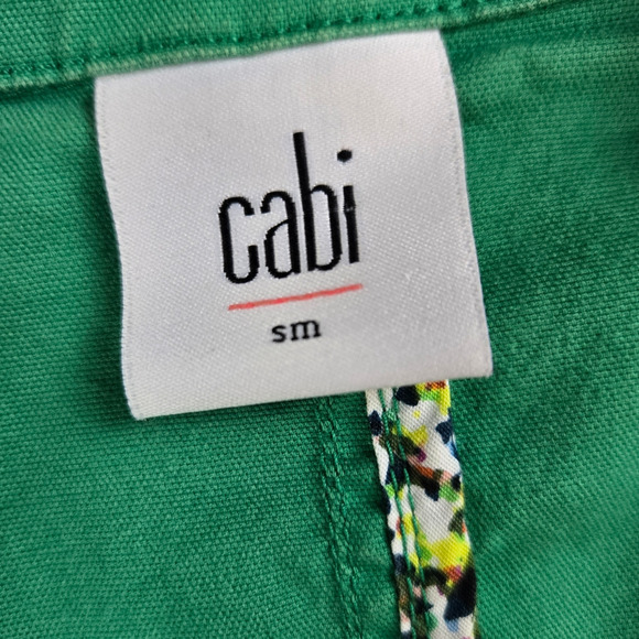 CAbi Verde Green Single Breasted V Neck Twill 5097 Blazer Jacket Size Small - Picture 6 of 8